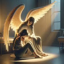 Angel comforts Believer